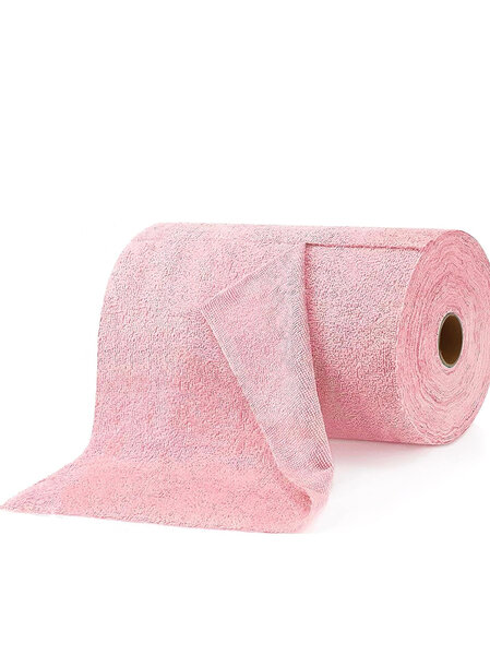Rouleau de chiffon non-tissé rose