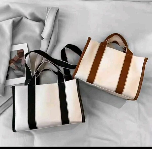 Sac cabas rayé élégant