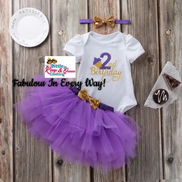 Children's purple clothing two-piece