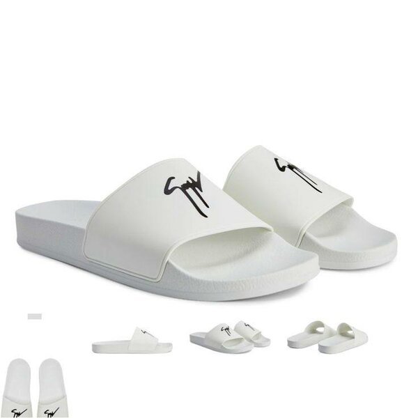 Sandales slides blanches tendance