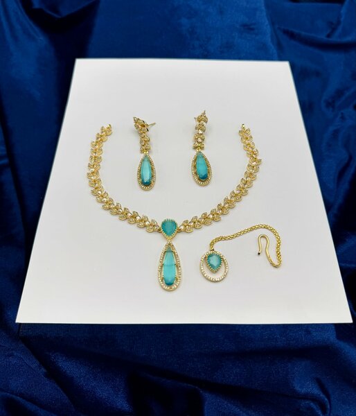 American Diamond 1 karat Necklace set 