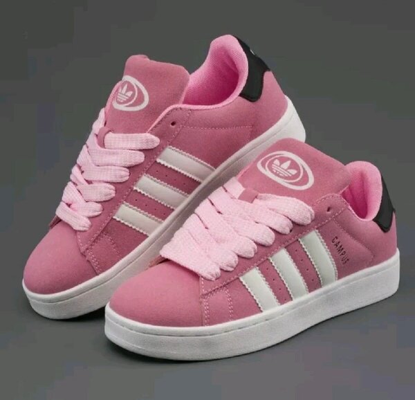 Baskets roses en daim