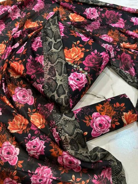 Printed lawn suit