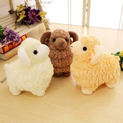 Peluche Mouton Doux Marron