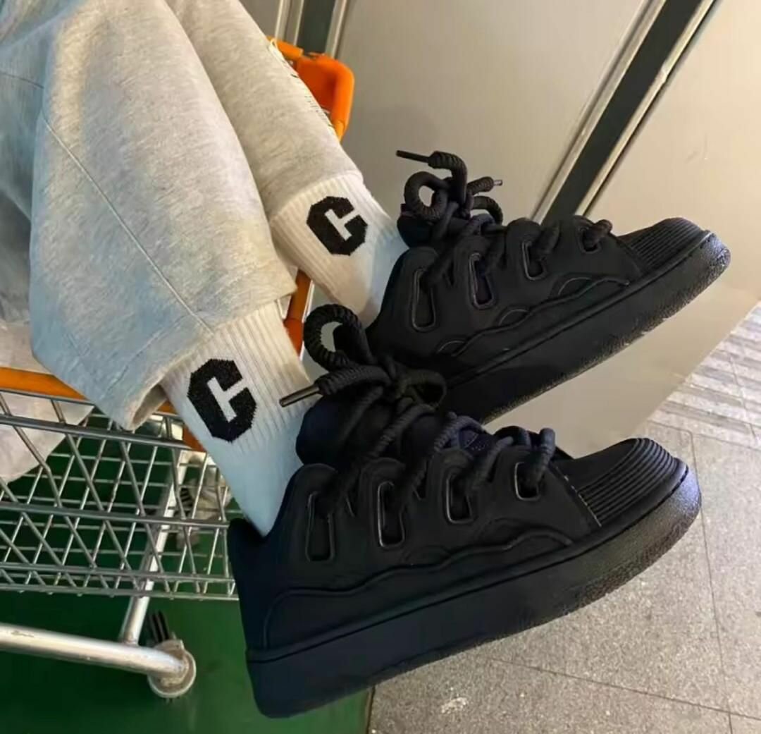 Baskets noires unisexes