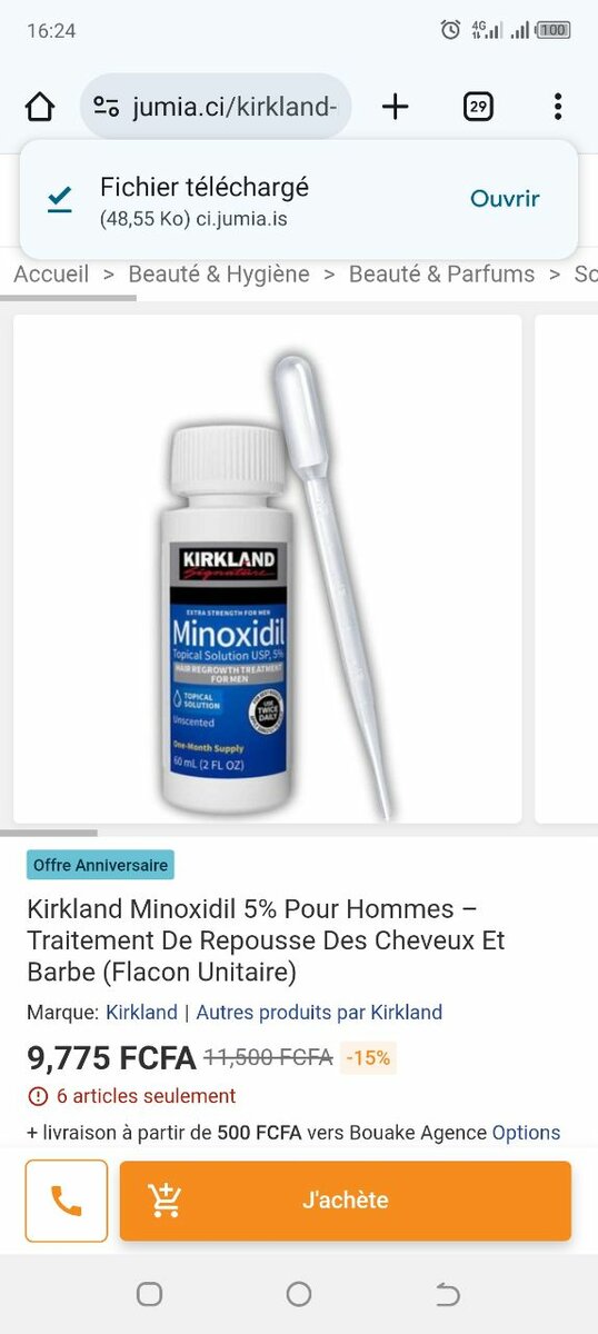 Kirkland Minoxidil 5% Homme