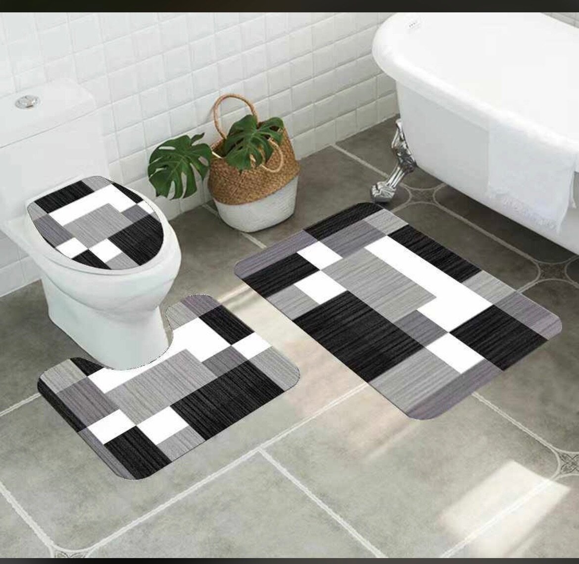 3 in 1 bathroom mat