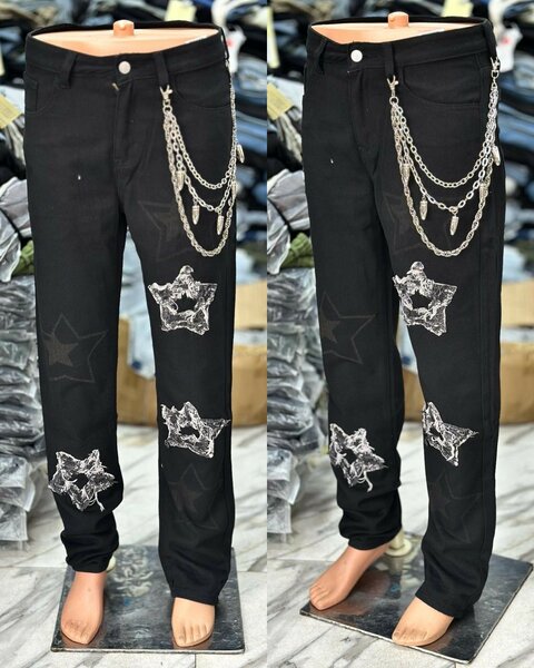 Jeans étoilés tendance unisexes