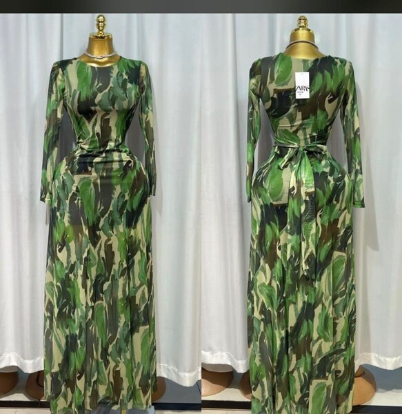 Robe longue camouflage