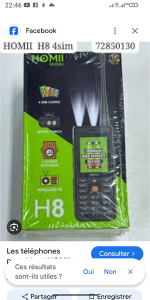 Téléphone Homii H8 4 SIM