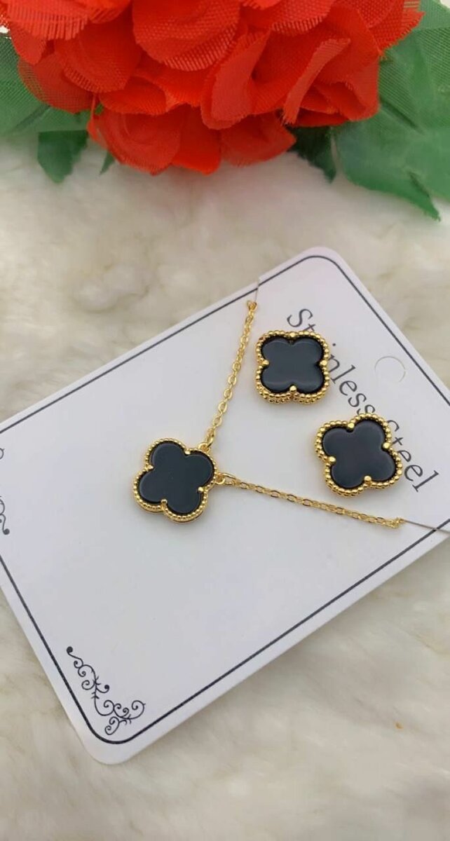 bracelet and earrings