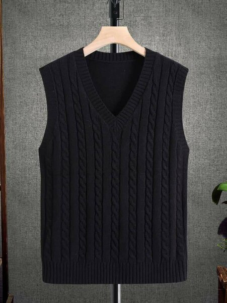 Pull sans manches en tricot