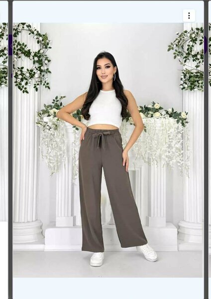 брюки палаццо трикотажные больших размеров