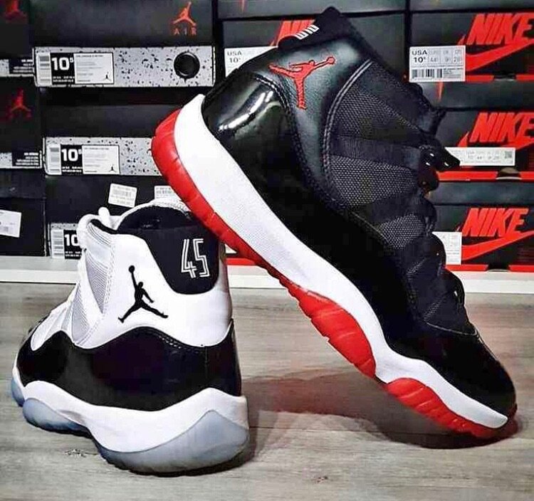 Original high cut jordans 11