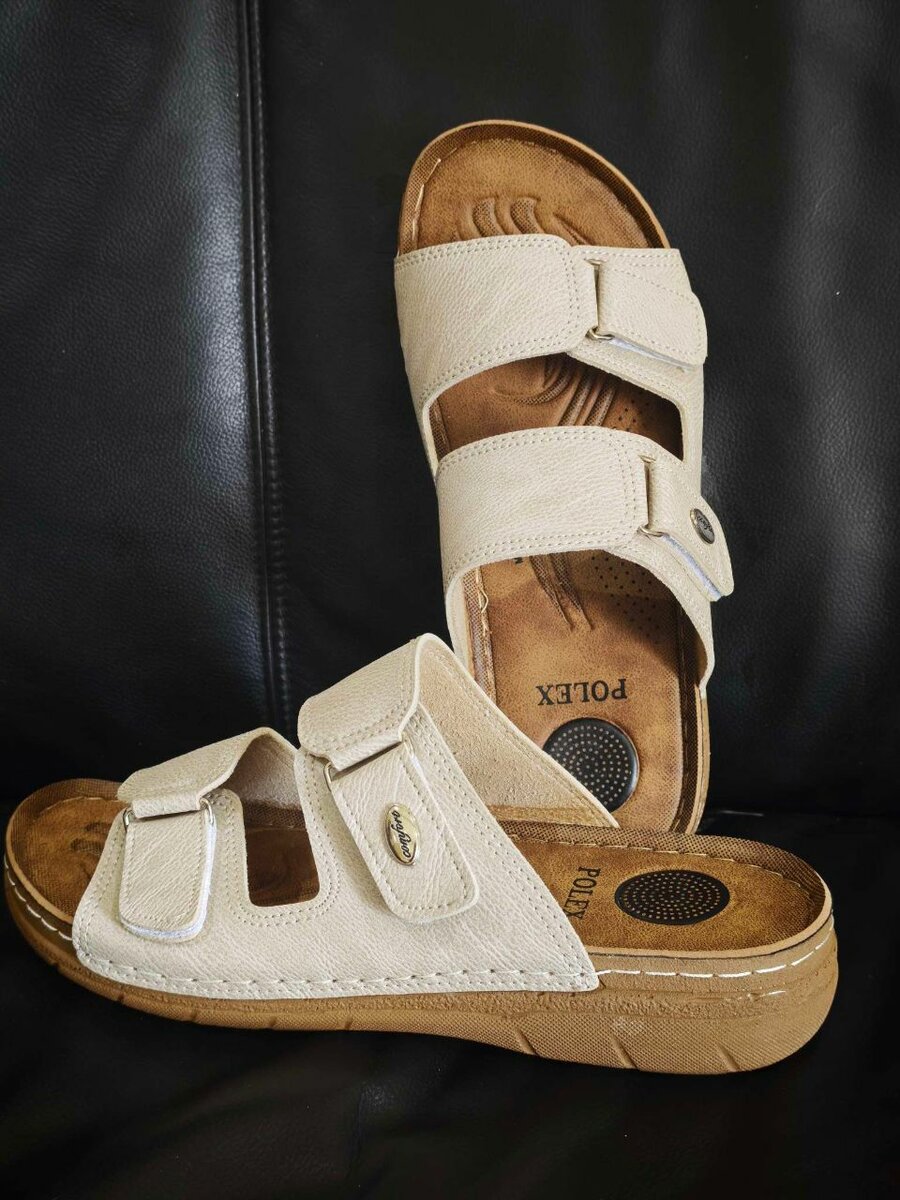 Sandales confort en cuir