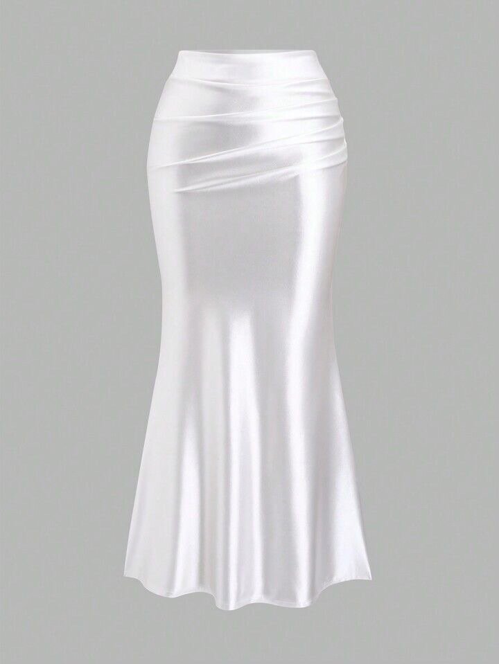 Jupe En Satin Élégante Pour Femme