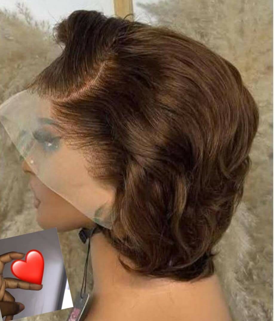 Perruque coupe Dame marron