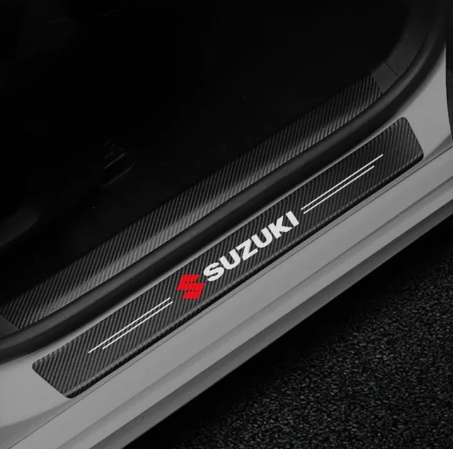 4Pcs Car Door Carbon Fiber Anti Stepping Protection Stickers Suzuki