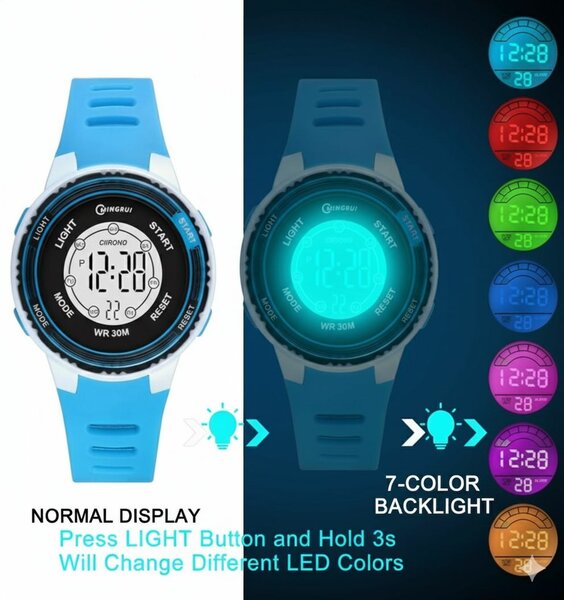 Montre numérique étanche enfants