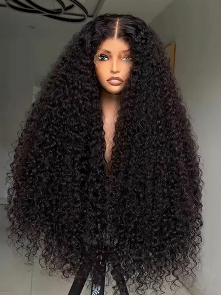 Perruque Bouclée Noire Longue