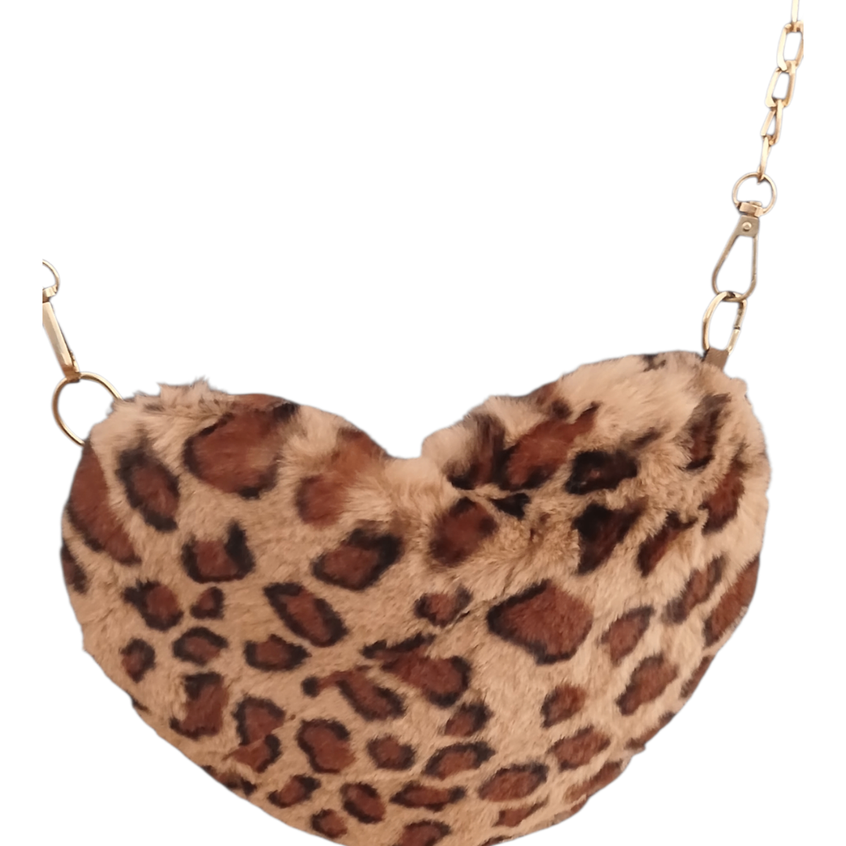 Sac à main en forme de cœur en peluche