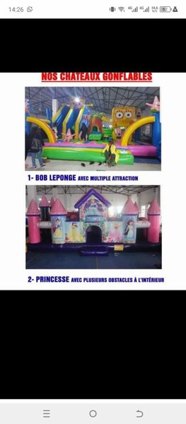 Toboggan gonflable géant pour enfants