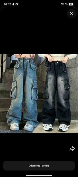 Pantalons cargo larges mode