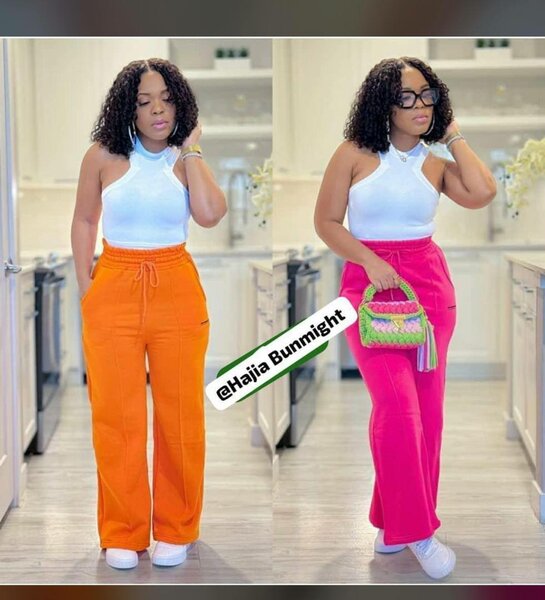 Pantalons larges colorés femme