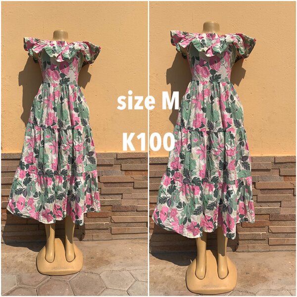 Light dress with floral print, maxi, size M
