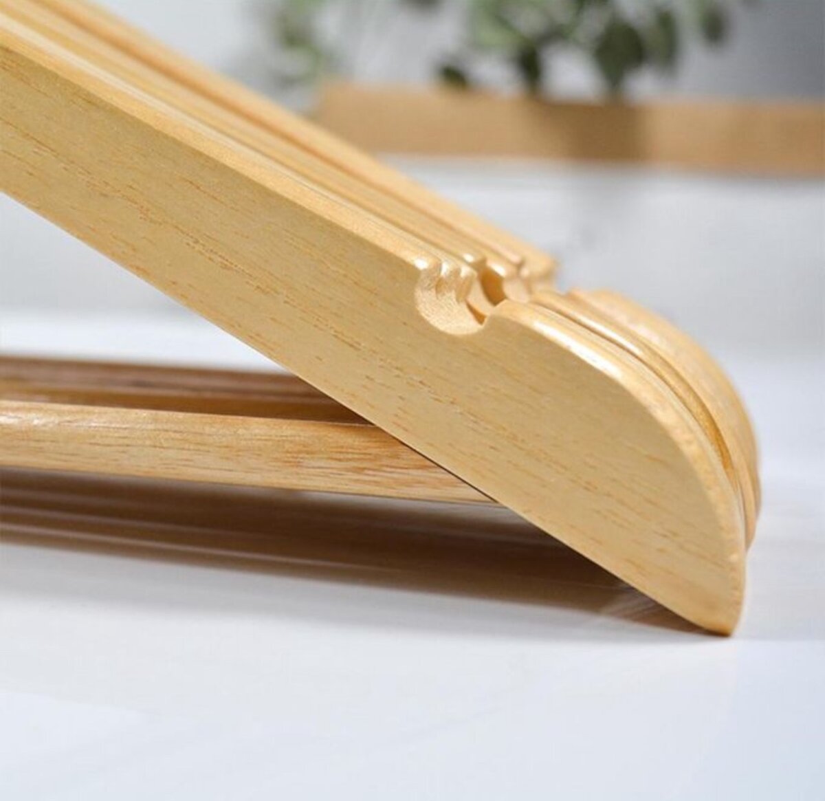 10 Pack Natural Heavy Duty Premium Wood Clothes Hangers