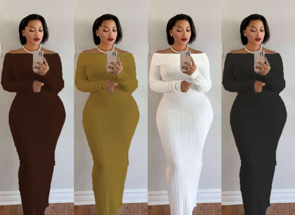 Robe Longue Épaule Dénudée