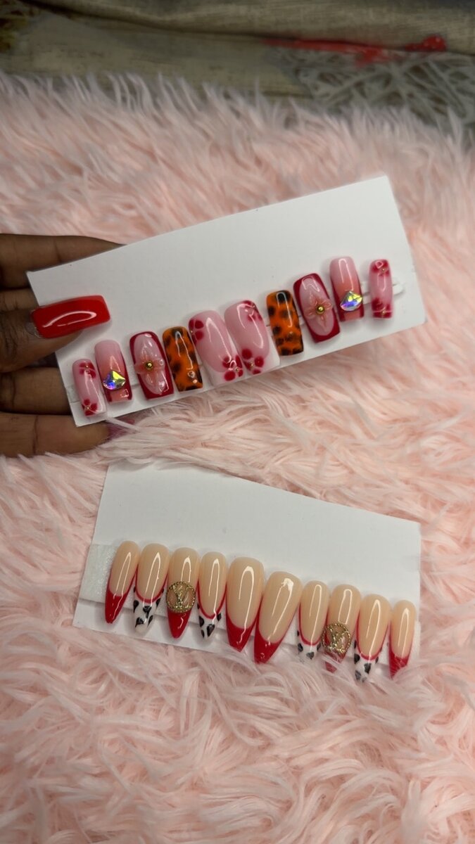 Ongles faux décoratifs multicolores