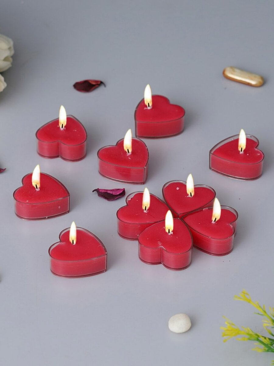 Red Heart Candles