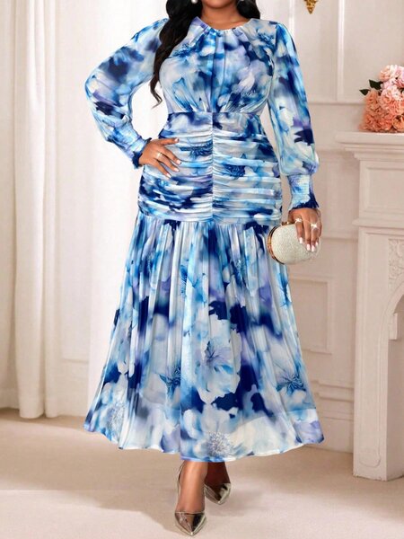 Robe élégante à motifs floraux