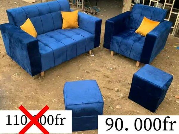 Ensemble de salon bleu luxueux