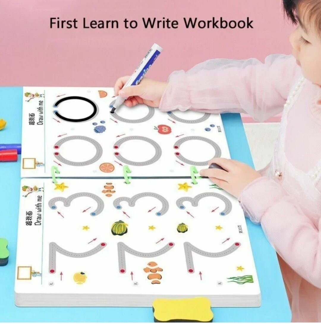 Cahier d'exercice magique A4; préscolaire, maternelle, cp1