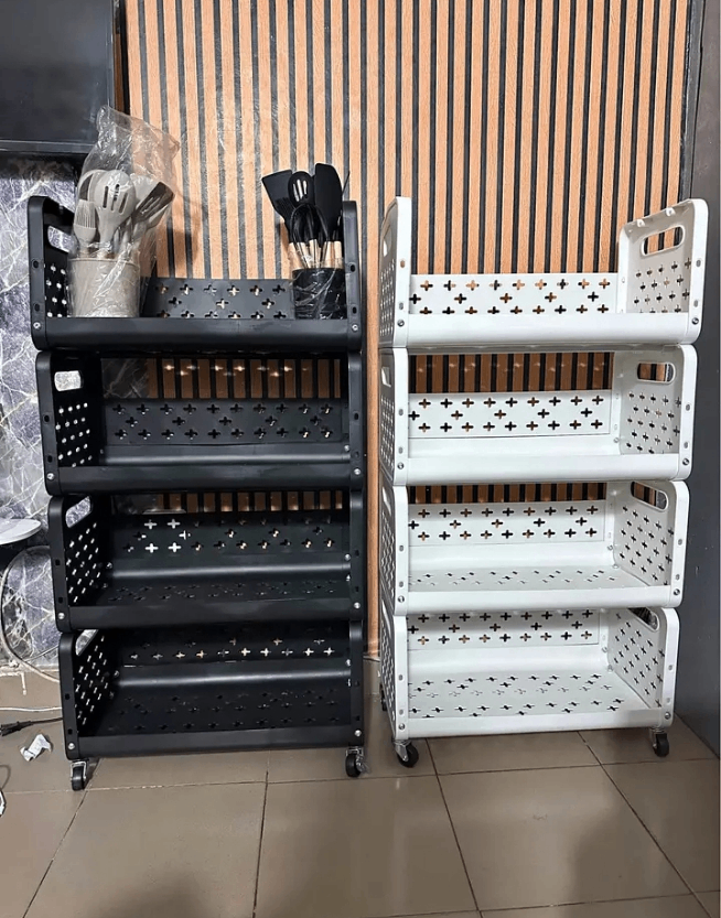 Étagère de rangement modulable à roulettes