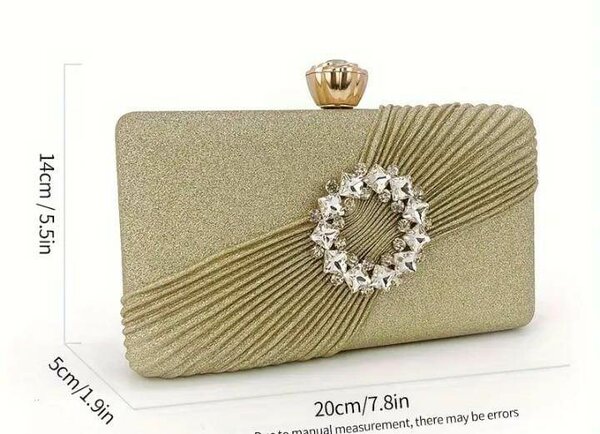 Pochette Éclat Doré Strass