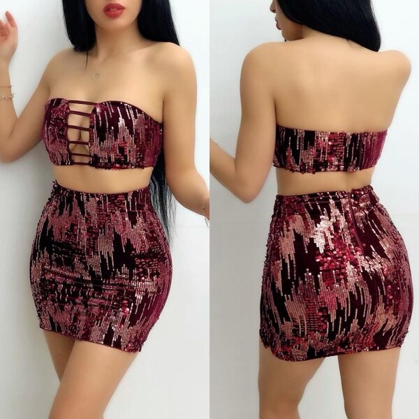Ensemble à Paillettes Sexy