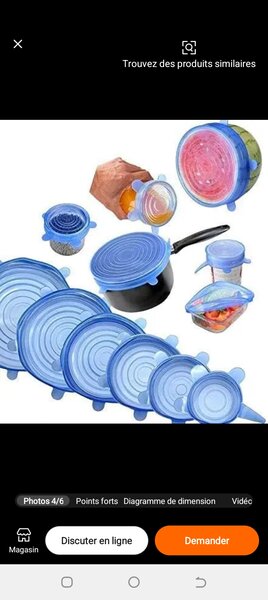 Couvercles en silicone extensibles