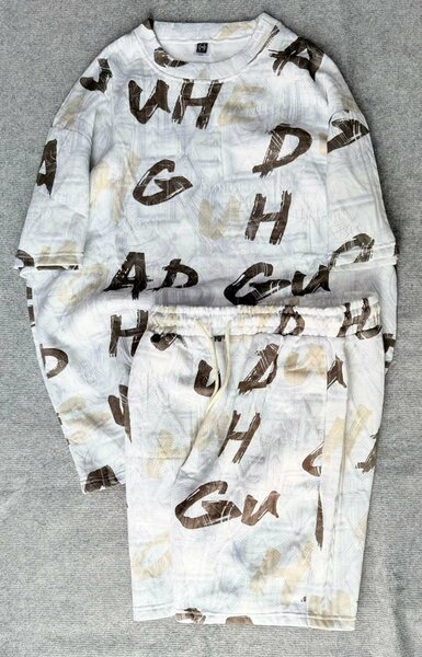 Ensemble décontracté imprimé lettres