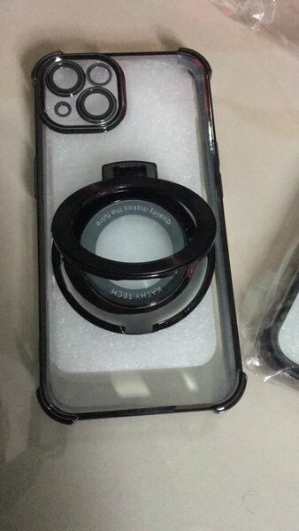 Magnetic stand transparent plating phone case for iphone