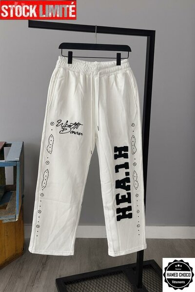 Pantalon de sport blanc tendance