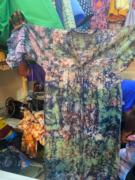 Robe kaftan à motifs batik