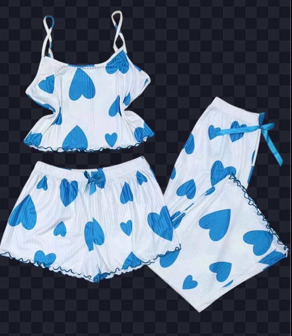 Pyjama à motifs cœur pour femmes