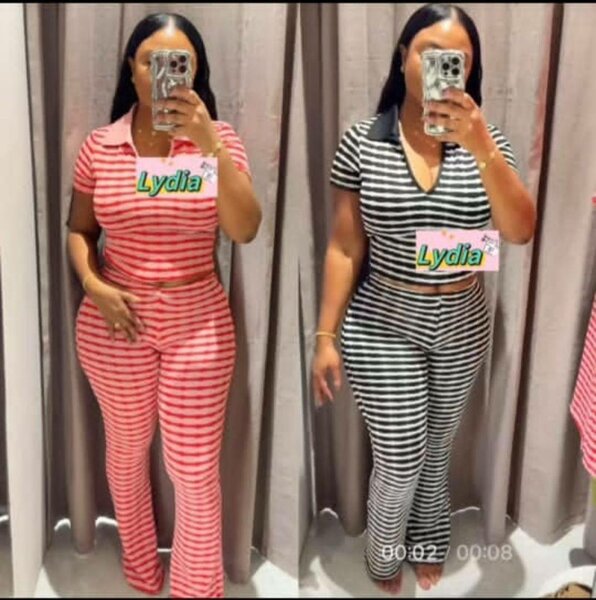 Ensemble rayé femme