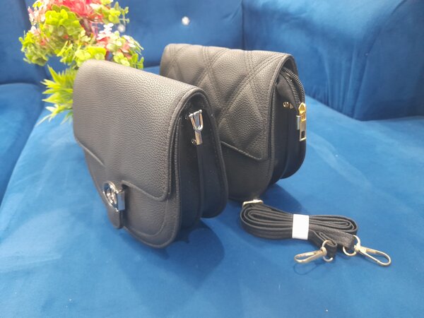 Sac à bandoulière en cuir noir