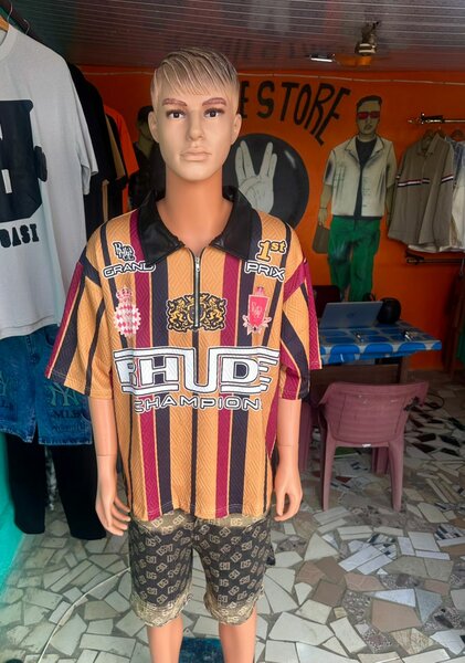 Polo rétro Grand Prix coloré