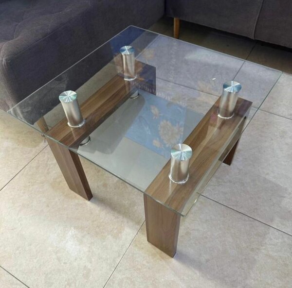 Petit table vitrée Centrale Basse transparent