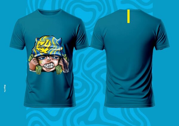 T-shirt green graphique urbain